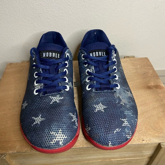 NOBULL grey blue stars trainers limited edition size 7.5 - Picture 2 of 8